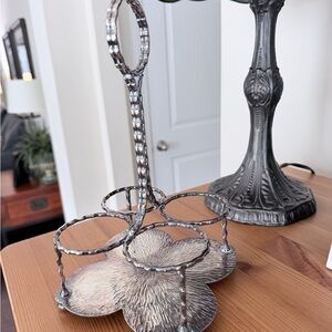 Antique Hukin & Heath Condiment Caddy